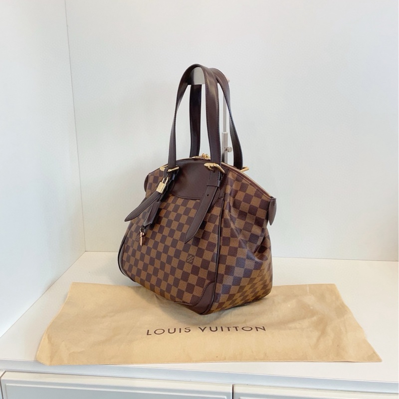 【保存品🆕】LV Verona 維羅納 MM 棕棋盤格手提包 單肩包-2