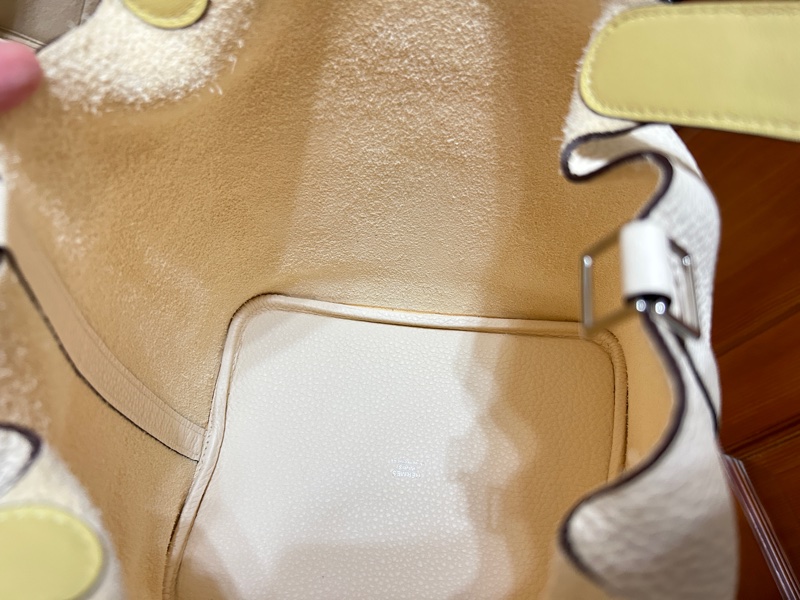 Hermes Picotin 22/ P22 菜籃子 Nata奶油白銀扣 拼內手柄 Jaune Poussin小雞黃/ Clemence leather/ Stamp Y-7