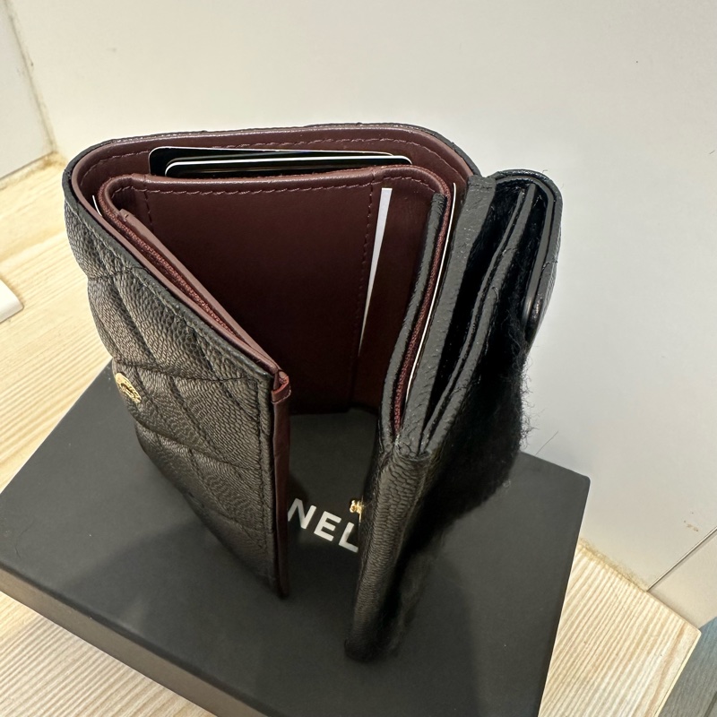 全新 CHANEL 三折短夾 雙層 有零錢包-2