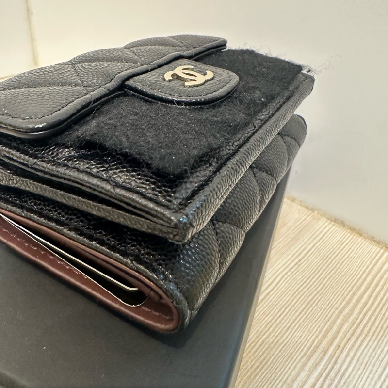 全新 CHANEL 三折短夾 雙層 有零錢包-12