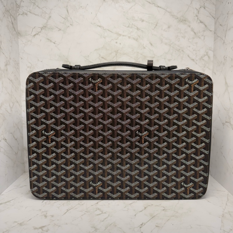 Goyard黑老花手提公事包-0