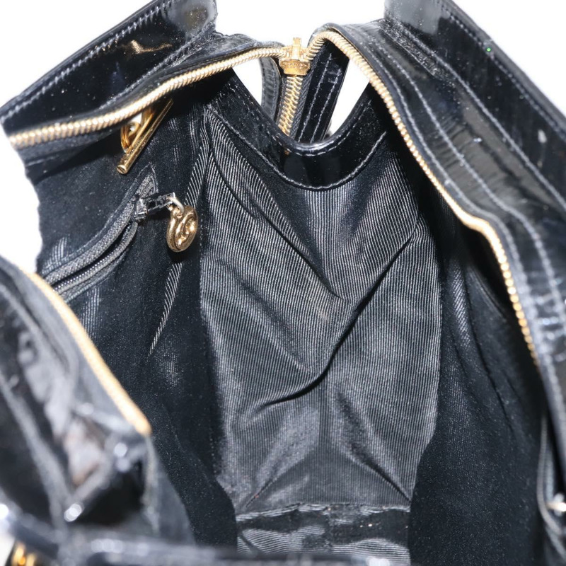 【日本直送】香奈兒 COCO 標誌鏈肩背包 漆皮黑金 CC 標誌 正品 BA3798-18