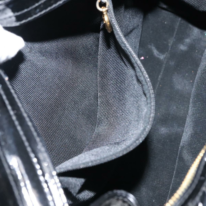 【日本直送】香奈兒 COCO 標誌鏈肩背包 漆皮黑金 CC 標誌 正品 BA3798-20