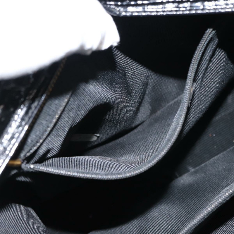 【日本直送】香奈兒 COCO 標誌鏈肩背包 漆皮黑金 CC 標誌 正品 BA3798-21