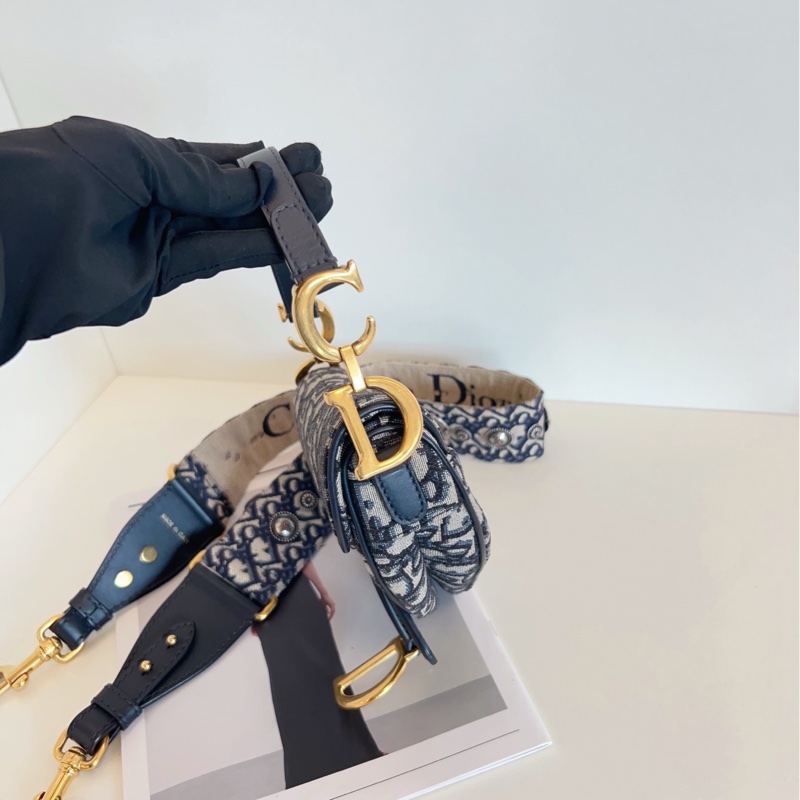 98新🆕Dior Saddle復古老花馬鞍包 小號手提包 斜挎包 單肩包-6