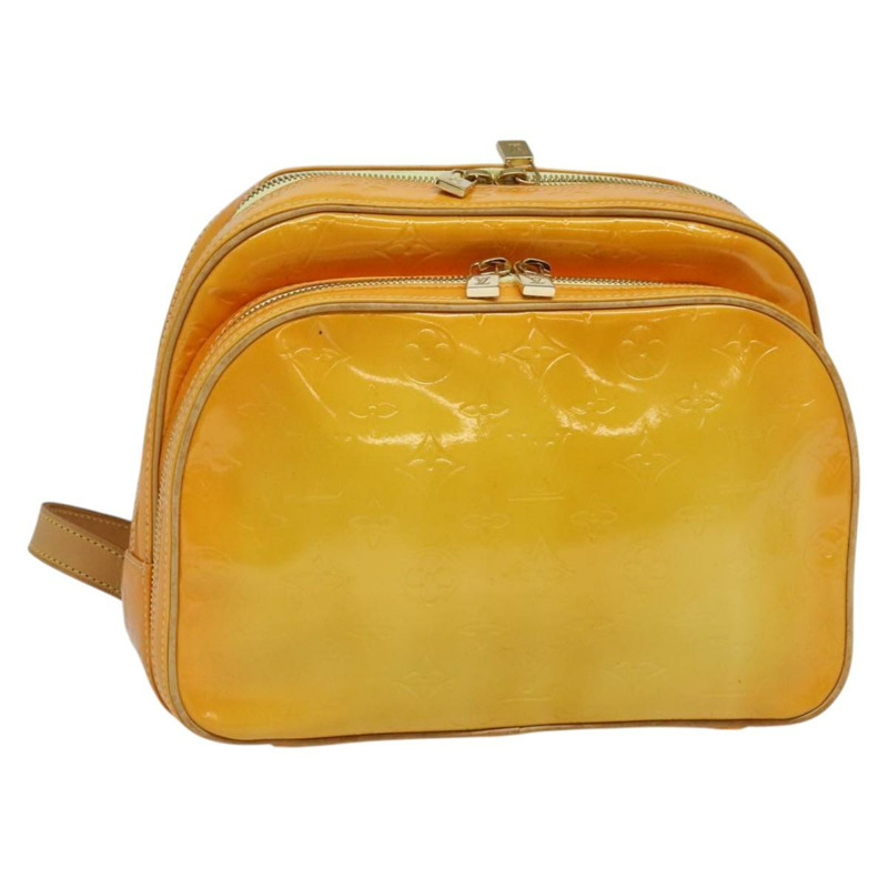 【日本直送】路易威登 Monogram Vernis Marley 雙肩包 黃色 M91040 LV 正品 137398-0