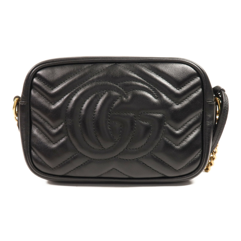 GUCCI 牛皮皮革GG Marmont金扣肩背袋-1