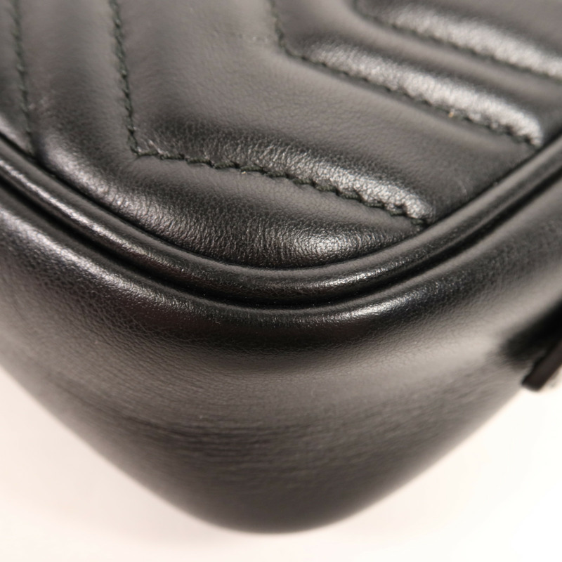 GUCCI 牛皮皮革GG Marmont金扣肩背袋-7