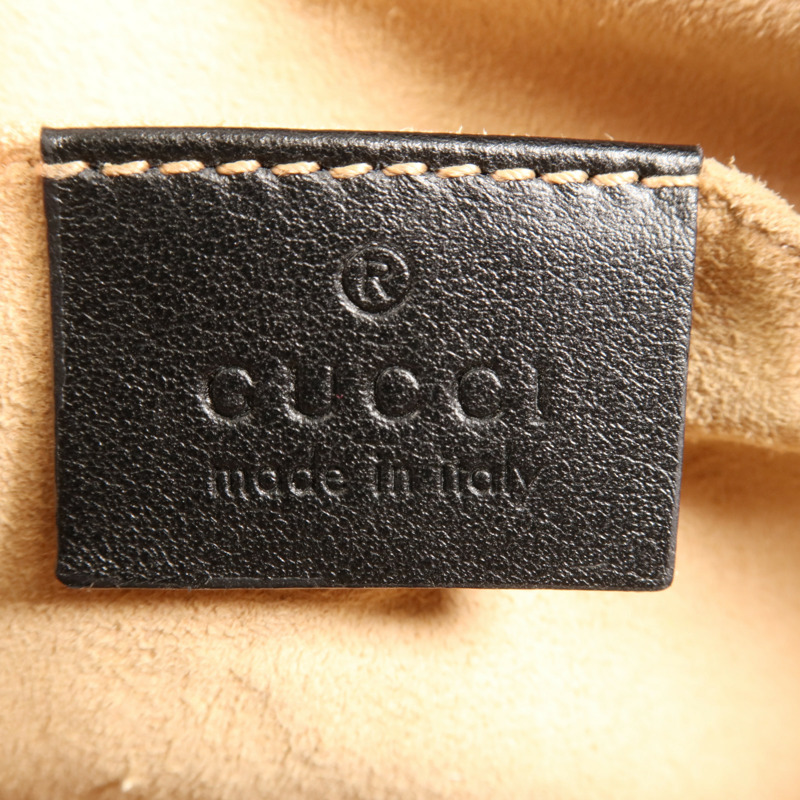 GUCCI 牛皮皮革GG Marmont金扣肩背袋-10