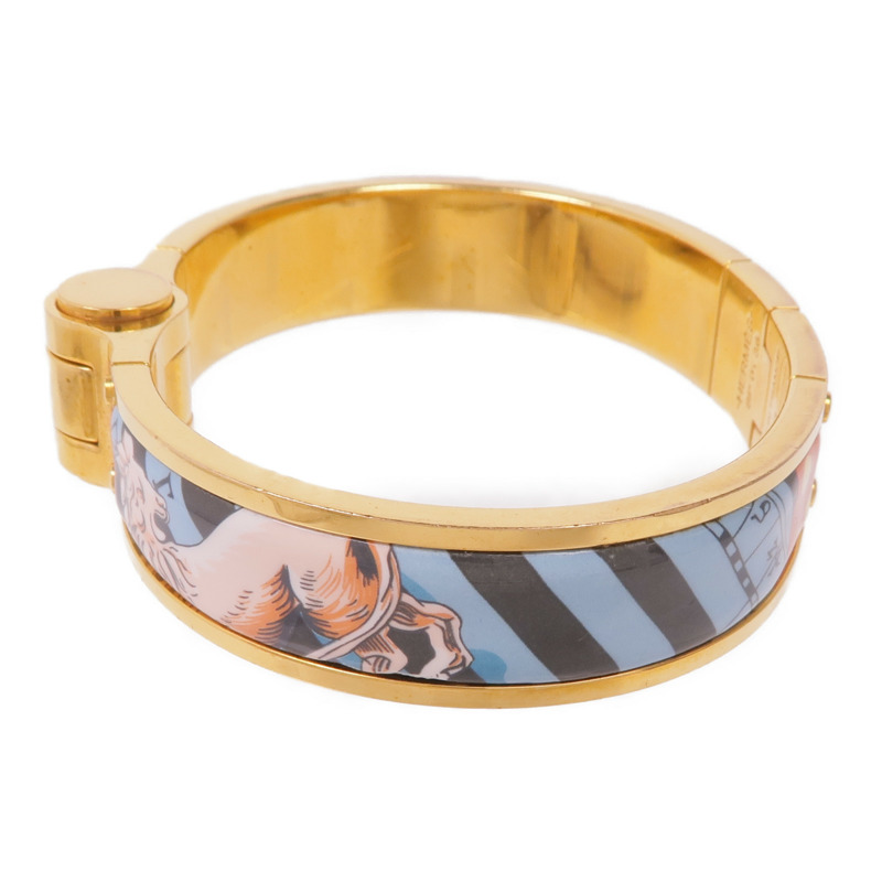 HERMES 金屬/琺瑯Charniere Bracelet手鐲-1