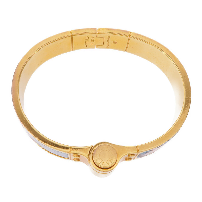 HERMES 金屬/琺瑯Charniere Bracelet手鐲-3