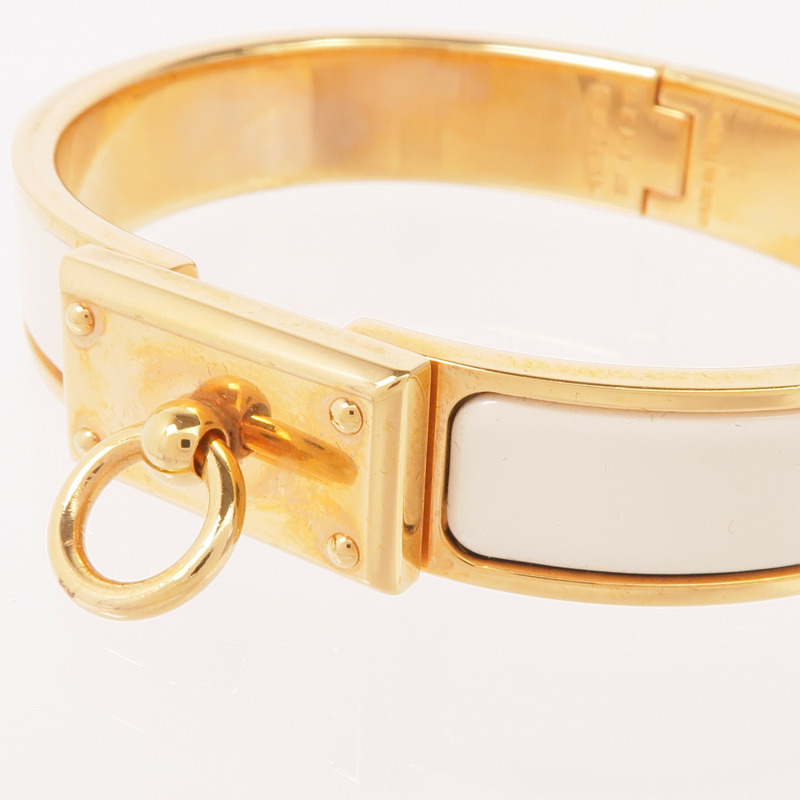 HERMES 琺瑯/金屬Clic Anneau Bracelet手鐲-4