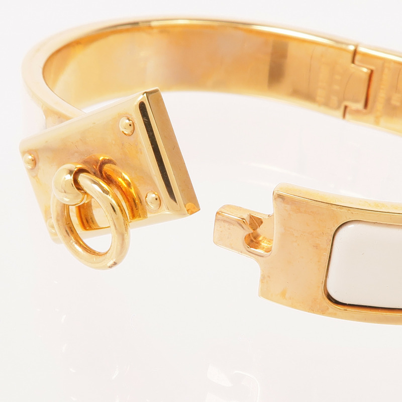 HERMES 琺瑯/金屬Clic Anneau Bracelet手鐲-5