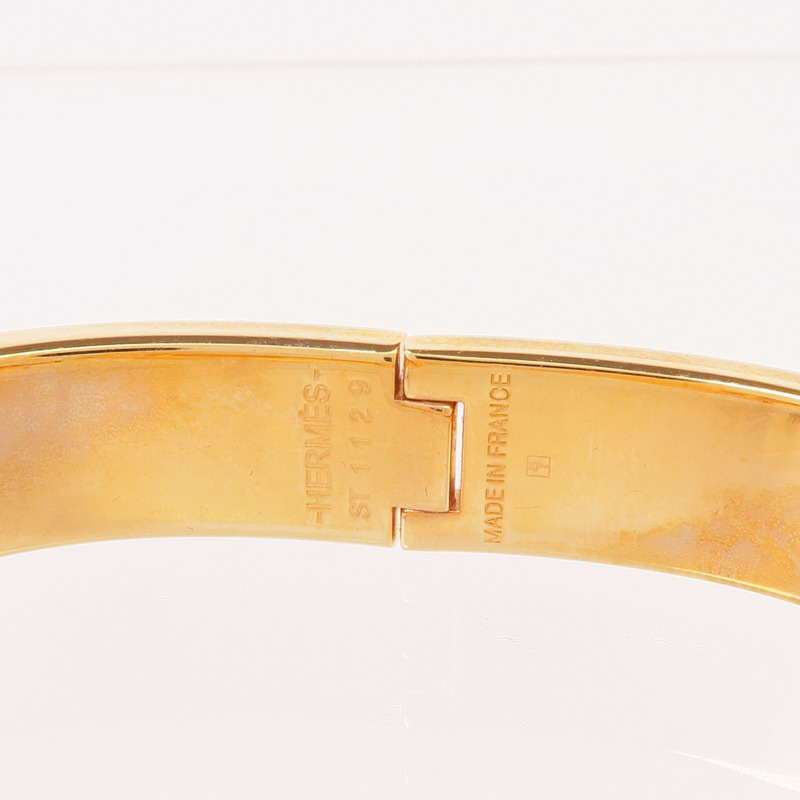HERMES 琺瑯/金屬Clic Anneau Bracelet手鐲-6