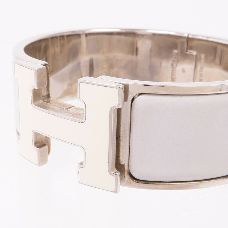 HERMES 琺瑯/金屬Clic-Clac H手鐲-4