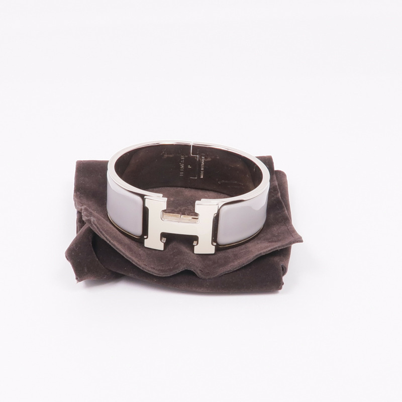 HERMES 琺瑯/金屬Clic-Clac H手鐲-11