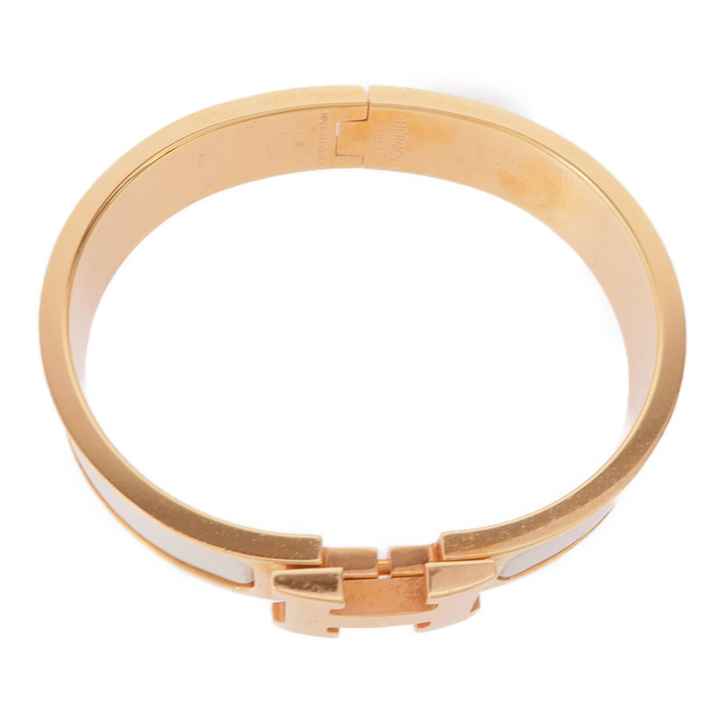 HERMES 琺瑯/金屬Clic H手鐲-3