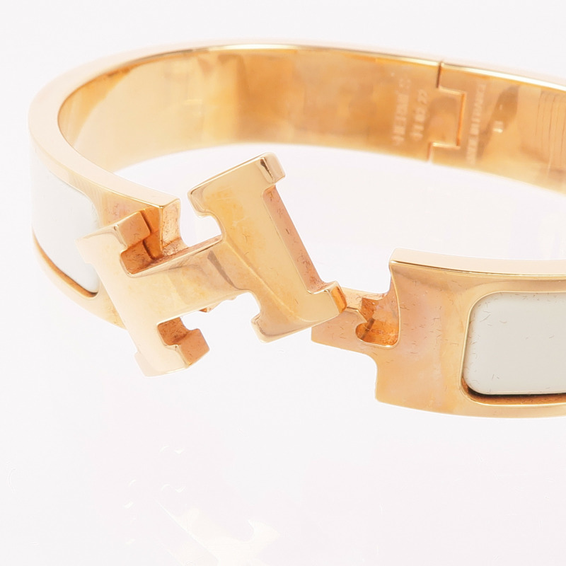 HERMES 琺瑯/金屬Clic H手鐲-5