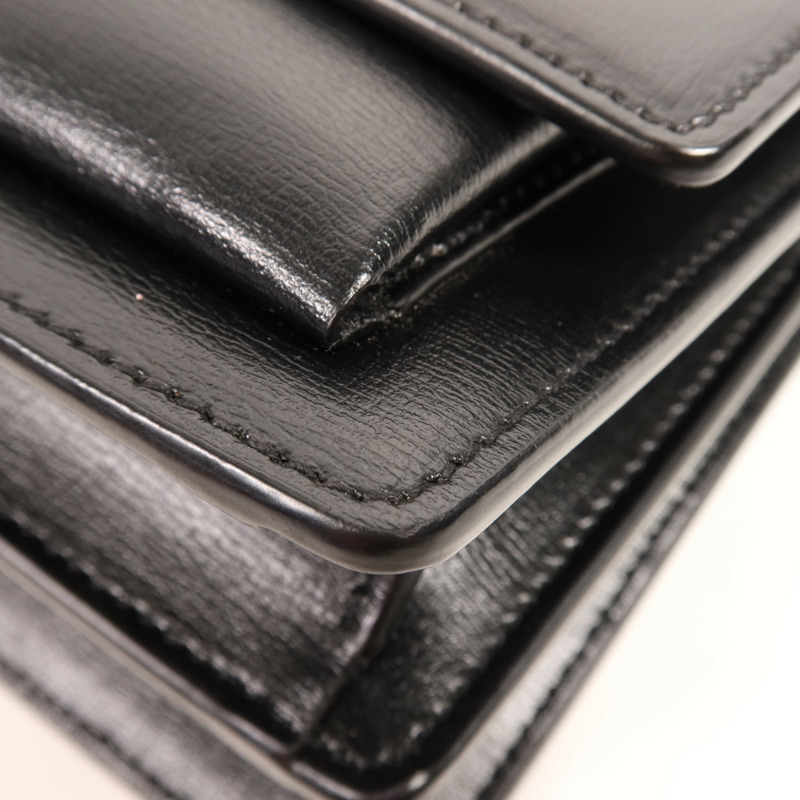 YVES SAINT LAURENT 牛皮皮革Sunset Medium鏈帶肩背袋-5