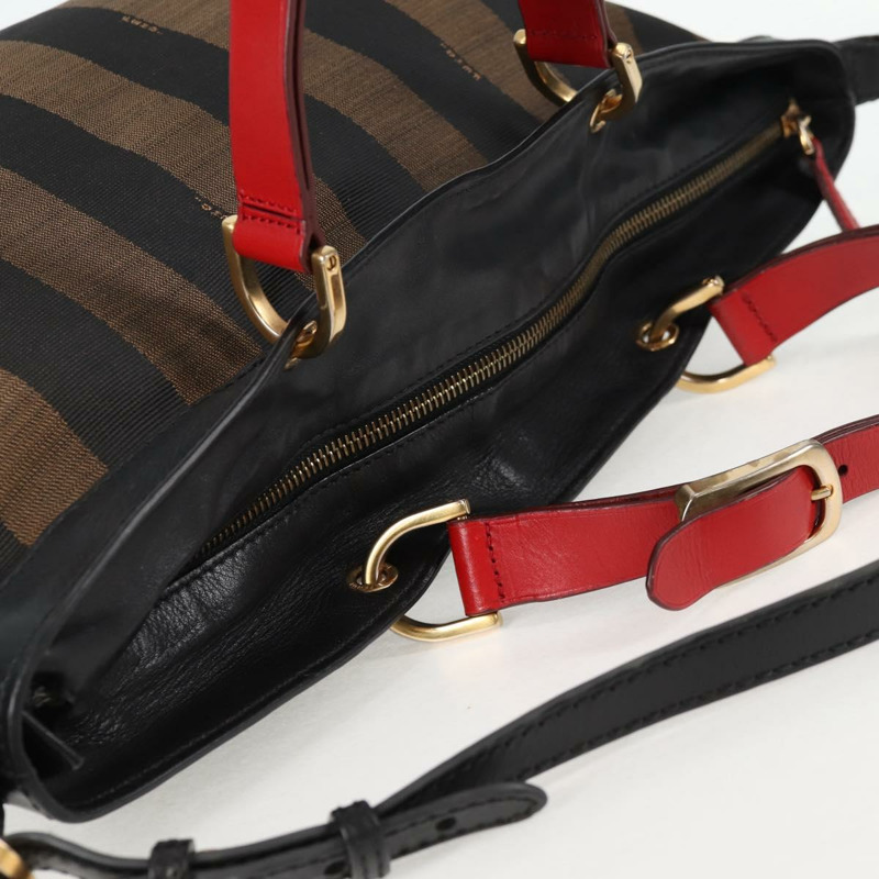 【日本直送】FENDI 胡桃色帆布雙肩包 棕色 黑色 正品 BA4760-5