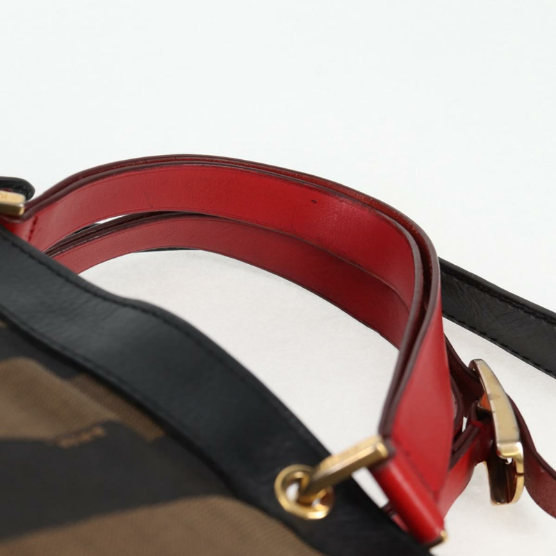 【日本直送】FENDI 胡桃色帆布雙肩包 棕色 黑色 正品 BA4760-13