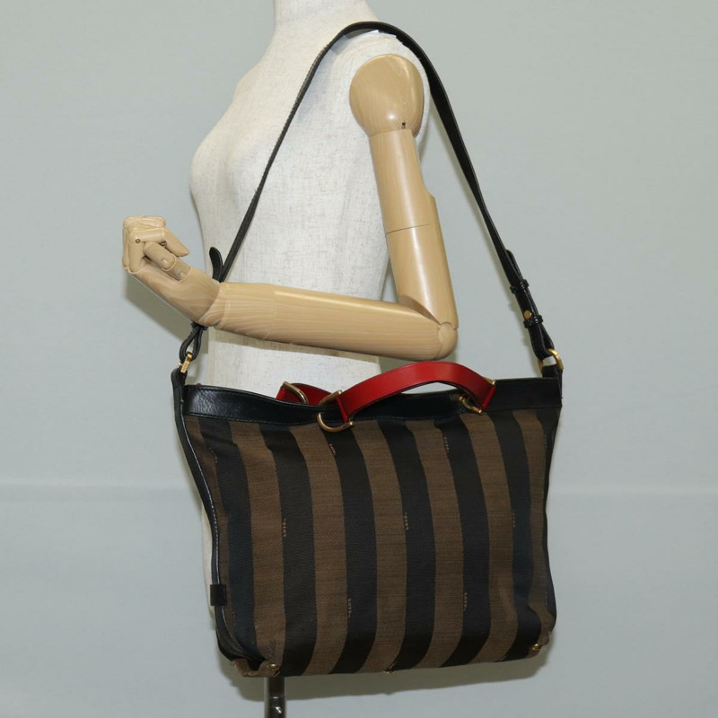 【日本直送】FENDI 胡桃色帆布雙肩包 棕色 黑色 正品 BA4760-24