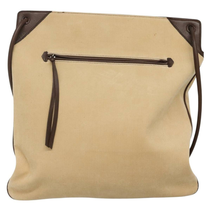 【日本直送】BURBERRY 藍標單肩包 燈芯絨 米色 銀色 正品 138201-1