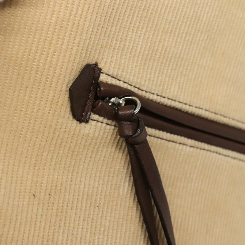 【日本直送】BURBERRY 藍標單肩包 燈芯絨 米色 銀色 正品 138201-8