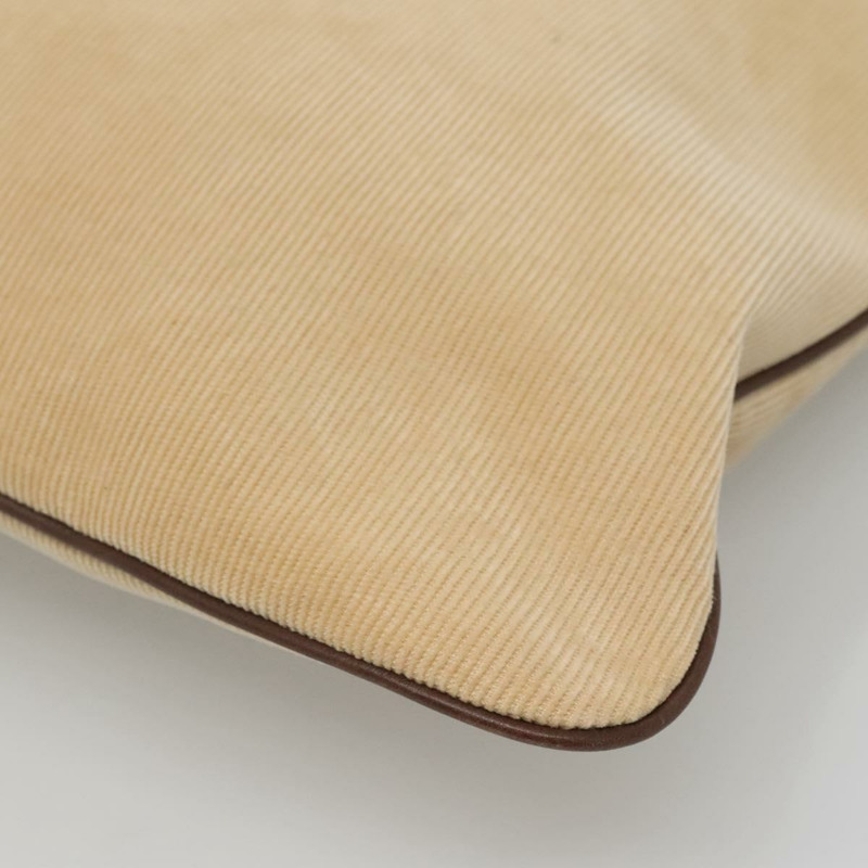 【日本直送】BURBERRY 藍標單肩包 燈芯絨 米色 銀色 正品 138201-15