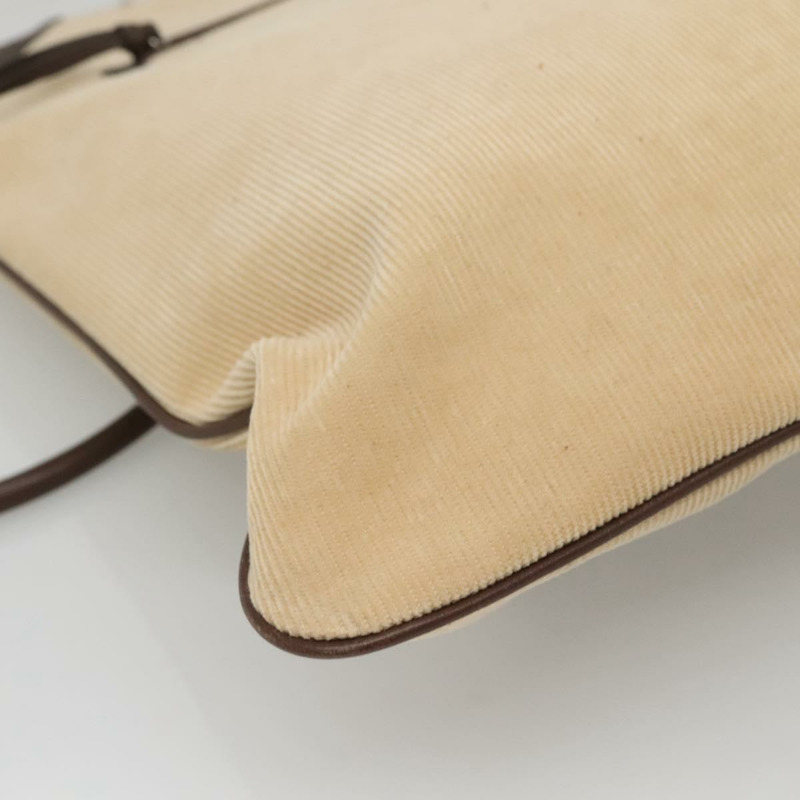 【日本直送】BURBERRY 藍標單肩包 燈芯絨 米色 銀色 正品 138201-16