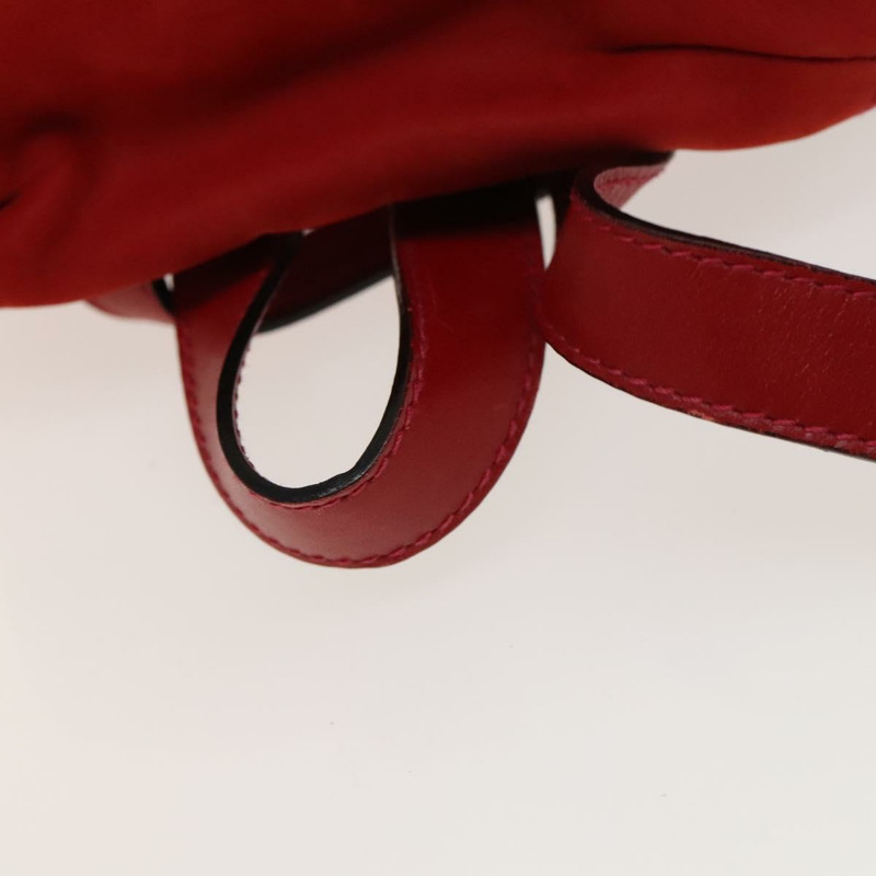 【日本直送】Salvatore Ferragamo Gancini 背包 麂皮 紅色 金色 正品 138631-6