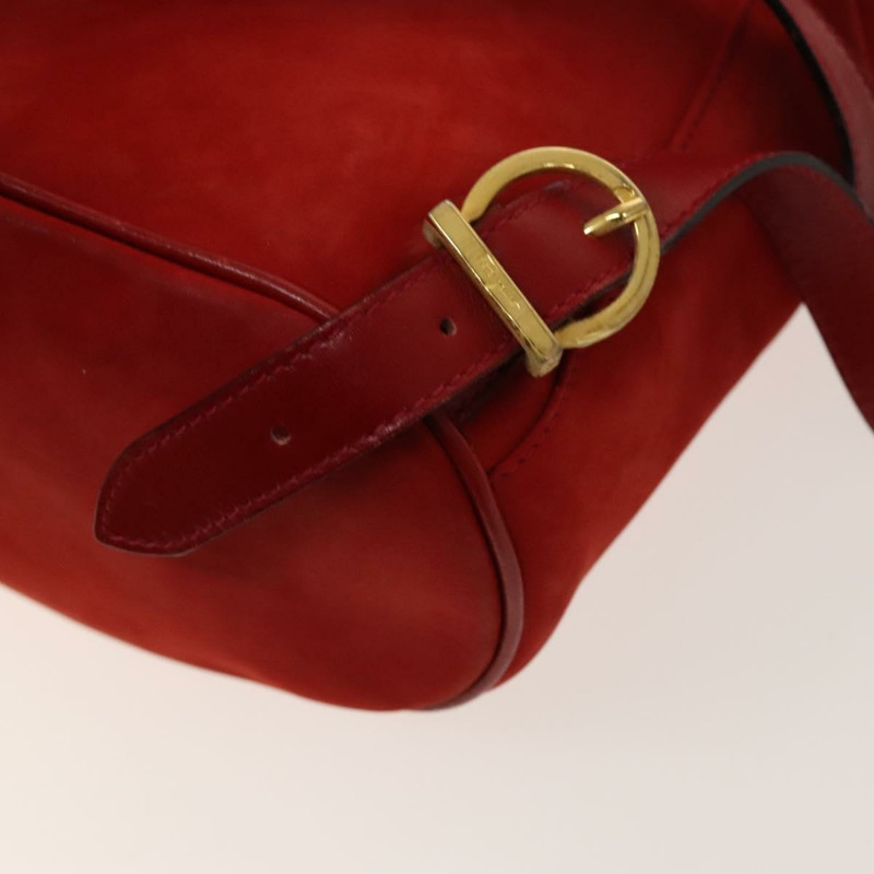 【日本直送】Salvatore Ferragamo Gancini 背包 麂皮 紅色 金色 正品 138631-8