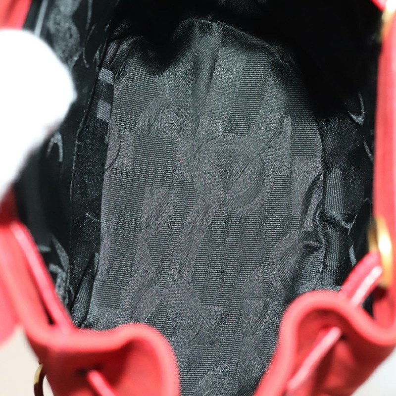 【日本直送】Salvatore Ferragamo Gancini 背包 麂皮 紅色 金色 正品 138631-10