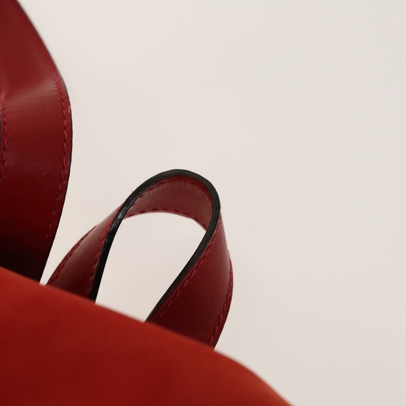 【日本直送】Salvatore Ferragamo Gancini 背包 麂皮 紅色 金色 正品 138631-13