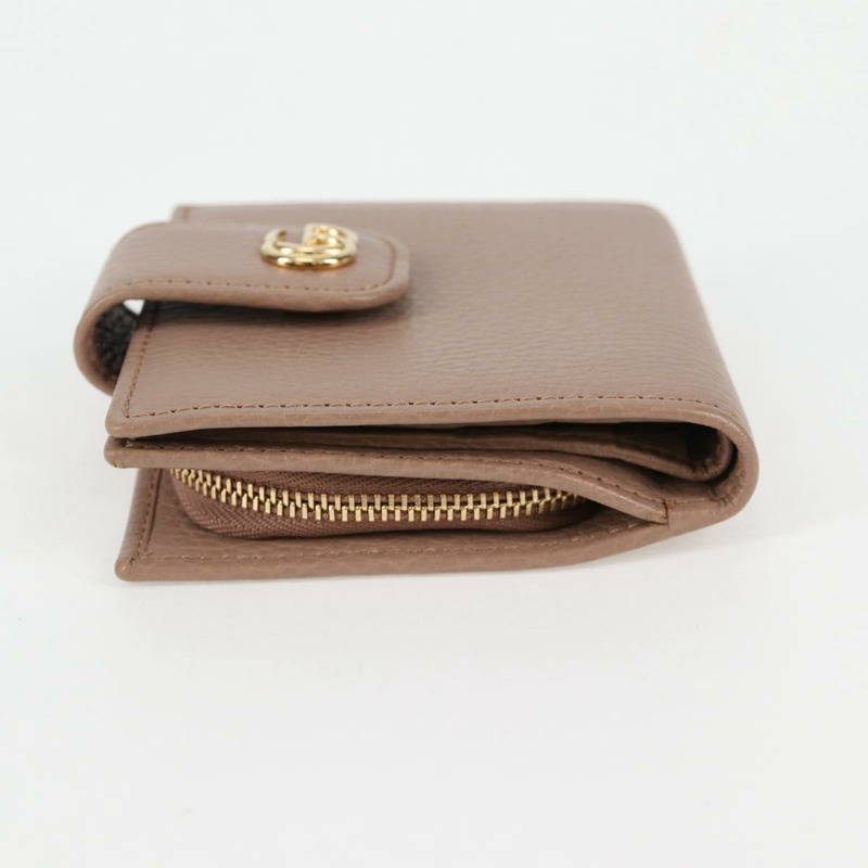 【日本直送】GUCCI 迷你對折皮夾，皮革材質，金色、粉紅色、米色，貨號 523193 1147，正品編號 135025A-4