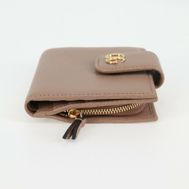 【日本直送】GUCCI 迷你對折皮夾，皮革材質，金色、粉紅色、米色，貨號 523193 1147，正品編號 135025A-5