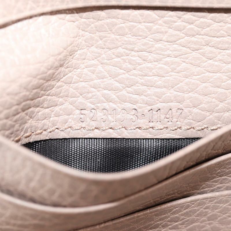 【日本直送】GUCCI 迷你對折皮夾，皮革材質，金色、粉紅色、米色，貨號 523193 1147，正品編號 135025A-10