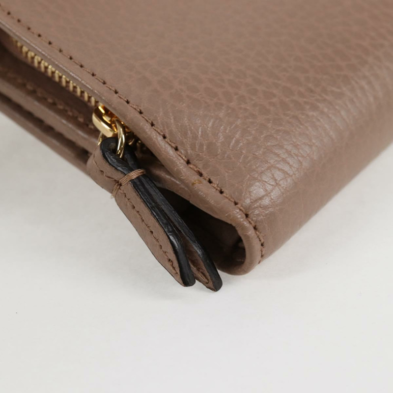 【日本直送】GUCCI 迷你對折皮夾，皮革材質，金色、粉紅色、米色，貨號 523193 1147，正品編號 135025A-15