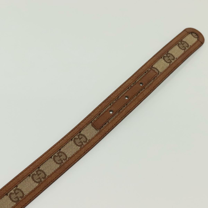 【日本直送】GUCCI GG帆布皮帶,皮革材質,35.4英寸,米色/金色,貨號114874,正品編號137789-6