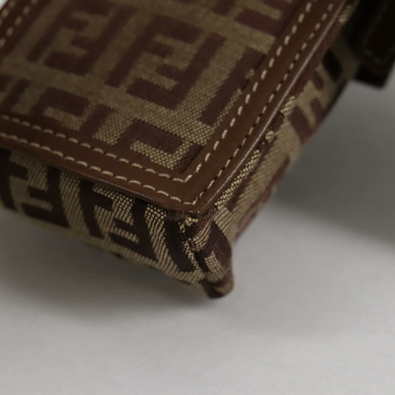 【日本直送】FENDI Zucchino 帆布手機袋 棕色金色 正品 138859-8