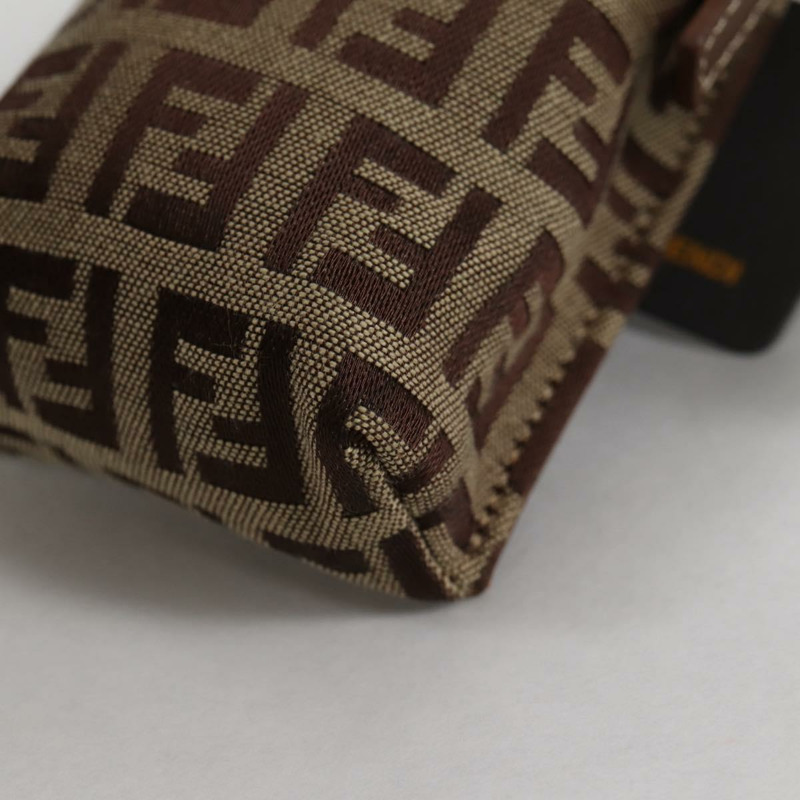 【日本直送】FENDI Zucchino 帆布手機袋 棕色金色 正品 138859-15