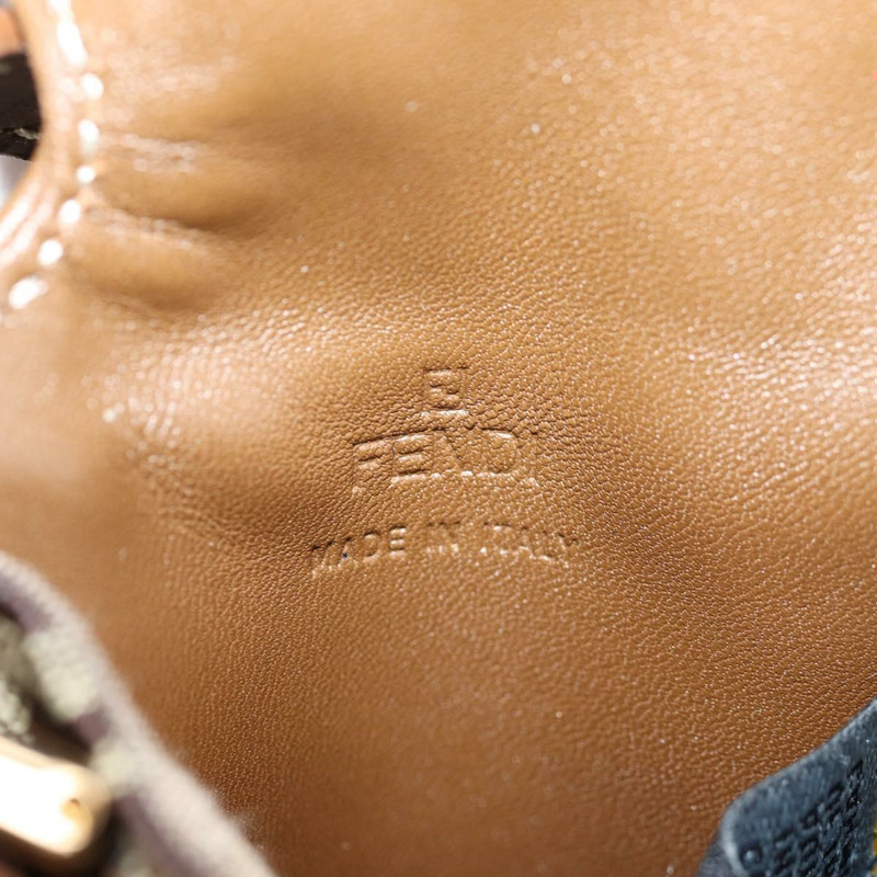 【日本直送】FENDI Zucchino 帆布手機袋 棕色金色 正品 138859-18