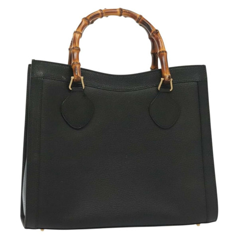 GUCCI 竹節手提包 皮革 黑色 金色 002 2122 0260 正品 ep10191