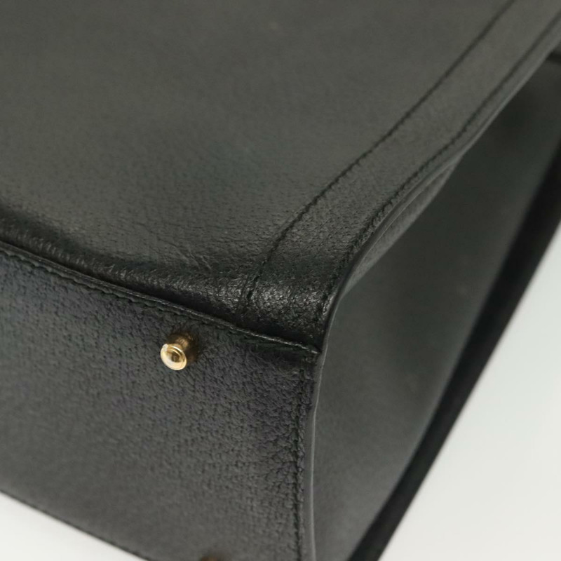 【日本直送】GUCCI 竹節手提包 皮革 黑色 金色 002 2122 0260 正品 ep10191-14