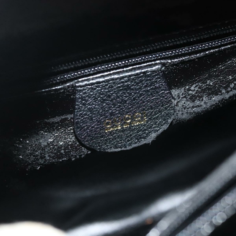 【日本直送】GUCCI 竹節手提包 皮革 黑色 金色 002 2122 0260 正品 ep10191-17