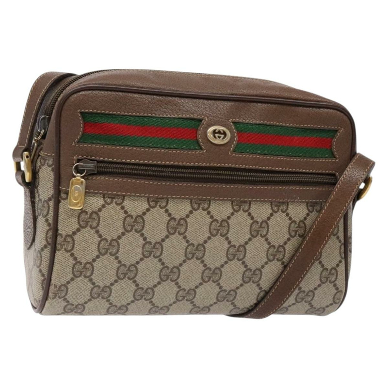 【日本直送】GUCCI GG Supreme Web Sherry Line 單肩包 米色 金色 98 02 087 正品 138842-0