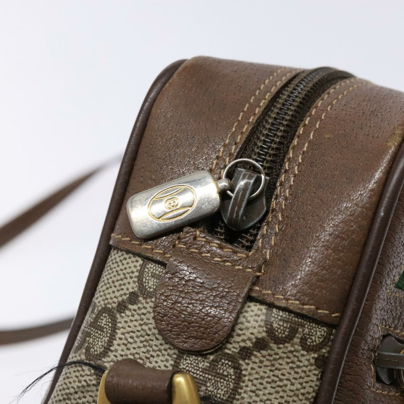 【日本直送】GUCCI GG Supreme Web Sherry Line 單肩包 米色 金色 98 02 087 正品 138842-18