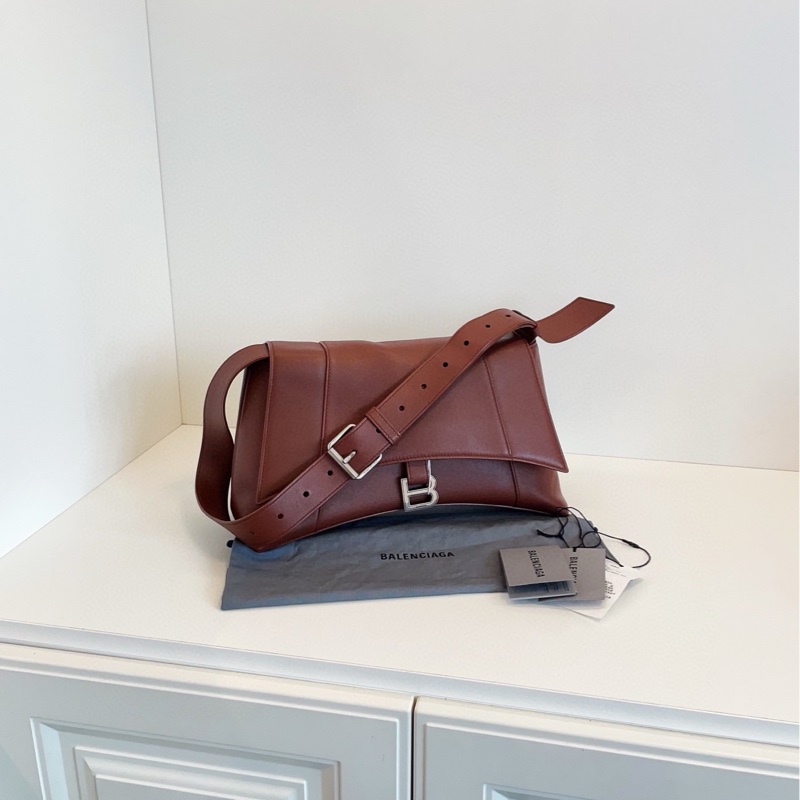 【98新🆕】Balenciaga downtown 寬肩帶沙漏款 中號 斜挎包 單肩包-0