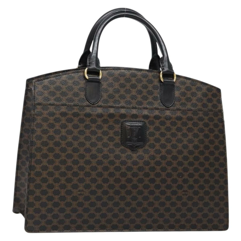 【日本直送】CELINE Macadam帆布手提包 PVC皮革 黑色金色 正品 ep10383-0