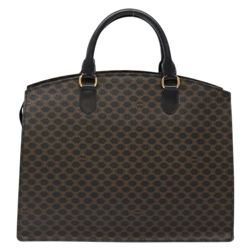 【日本直送】CELINE Macadam帆布手提包 PVC皮革 黑色金色 正品 ep10383-1